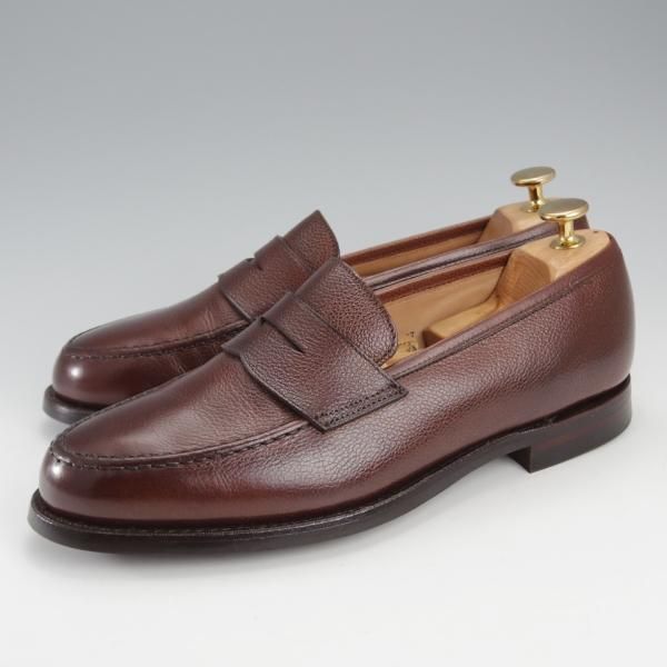 極美品★クロケット&ジョーンズ 6.5E【定価￥90,200-★BOSTON 2/ボストン/376ラスト】コインローファー/濃茶/Crockett&Jones★j148