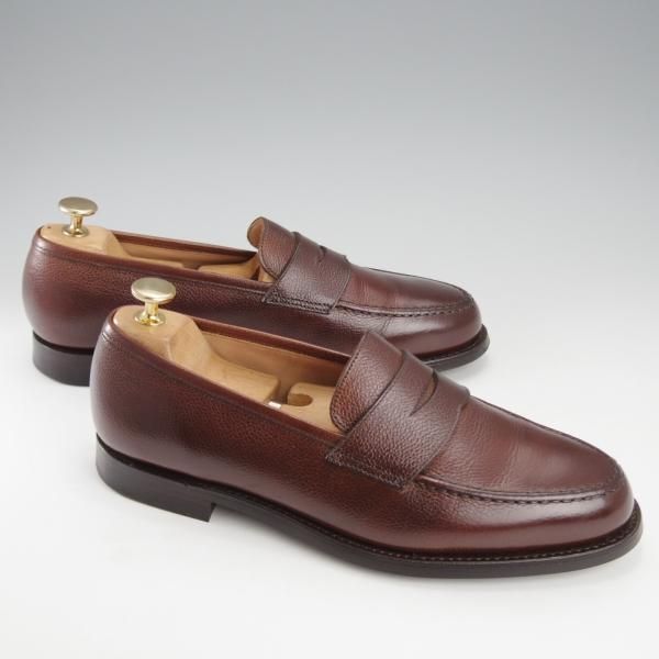 極美品★クロケット&ジョーンズ 6.5E【定価￥90,200-★BOSTON 2/ボストン/376ラスト】コインローファー/濃茶/Crockett&Jones★j148