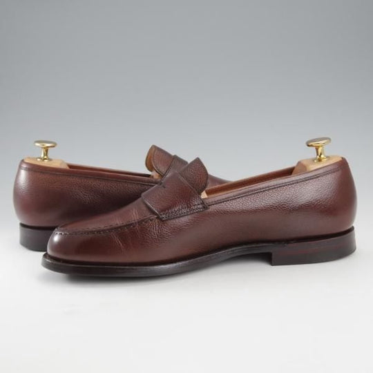 極美品★クロケット&ジョーンズ 6.5E【定価￥90,200-★BOSTON 2/ボストン/376ラスト】コインローファー/濃茶/Crockett&Jones★j148