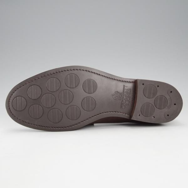 極美品★クロケット&ジョーンズ 6.5E【定価￥90,200-★BOSTON 2/ボストン/376ラスト】コインローファー/濃茶/Crockett&Jones★j148