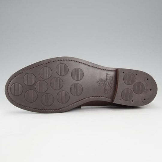 極美品★クロケット&ジョーンズ 6.5E【定価￥90,200-★BOSTON 2/ボストン/376ラスト】コインローファー/濃茶/Crockett&Jones★j148