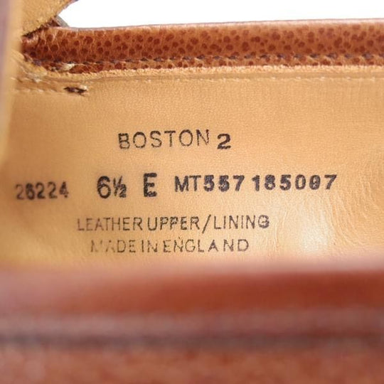 極美品★クロケット&ジョーンズ 6.5E【定価￥90,200-★BOSTON 2/ボストン/376ラスト】コインローファー/濃茶/Crockett&Jones★j148