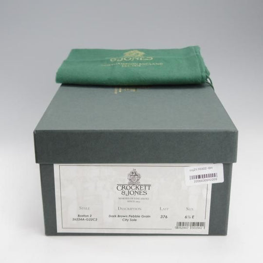極美品★クロケット&ジョーンズ 6.5E【定価￥90,200-★BOSTON 2/ボストン/376ラスト】コインローファー/濃茶/Crockett&Jones★j148