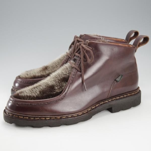 パラブーツ UK6貴重アザラシ毛皮MUCYミューシーリスレザーParaboot