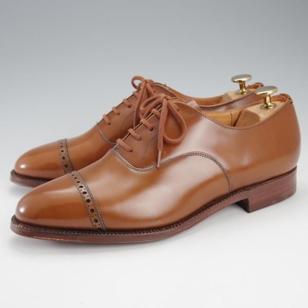 未使用★チャーチ 70F/UK7【旧チャーチ★ブックバインダーカーフ/3都市ロゴ】84ラスト/Barcroft/パンチドキャップトゥ/茶/Church's★j154