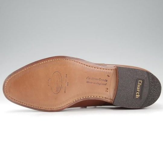 未使用★チャーチ 70F/UK7【旧チャーチ★ブックバインダーカーフ/3都市ロゴ】84ラスト/Barcroft/パンチドキャップトゥ/茶/Church's★j154