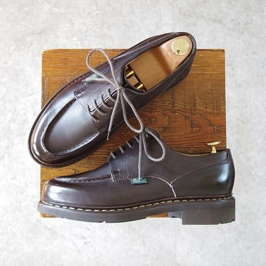 ほぼ試着程度★パラブーツ SIZE 5.5【定価￥79,200-★シャンボード/CHAMBORD】TEXソール/リスレザー/カフェ/CAFE/Uチップ/Paraboot★j155