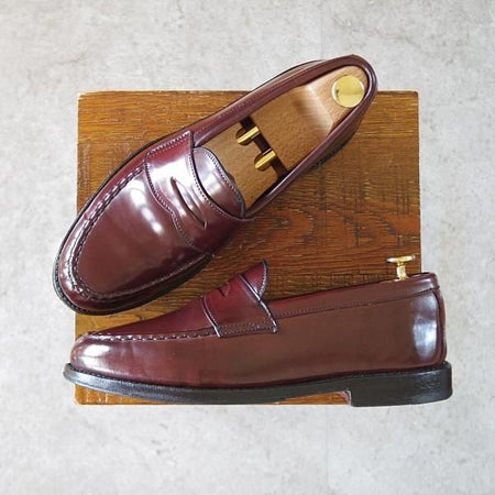 ★(米)アレンエドモンズ 7E【定価15万円以上★コードバン仕様/Patriot】コインローファー/赤茶/メンズ/ALLEN EDMONDS★j159