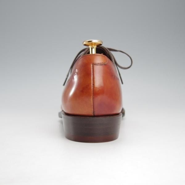 未使用★Perfetto/ペルフェット SIZE 7.5【定価￥56,100-★QUIRINALE/(伊)イルチア社のカーフ】シャドウステッチ/ホールカット/茶★j160