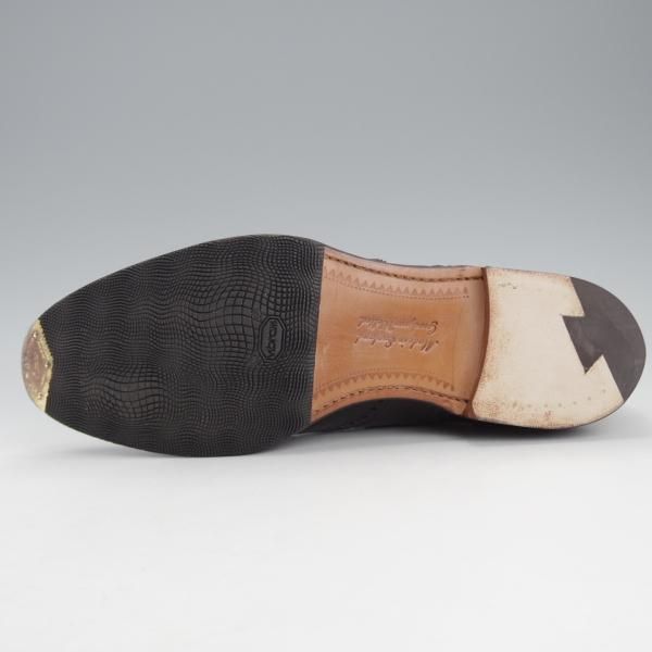 美品★(英)チーニー 7.5F【定価￥78,100-★ARTHUR 3/アーサー/125ラスト】フルブローグ/カーフ/黒/メンズ/CHEANEY★j161