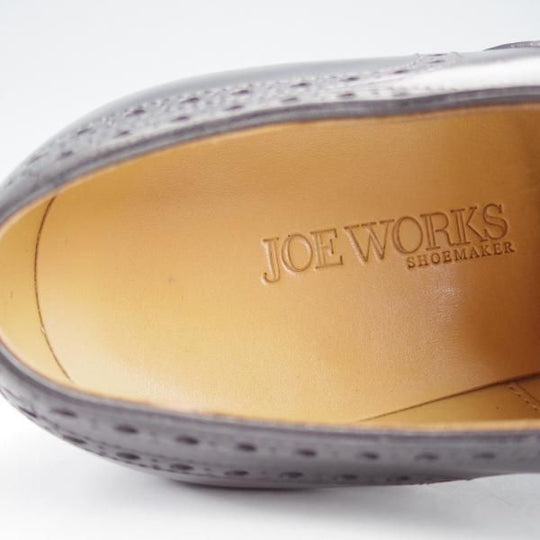 極美品★(台東区)ジョーワークス UK6.5程度【注文価格￥107,800〜★貴重なベビーカーフ(イタリア産)を2頭分使用】黒/JOE WORKS★j163