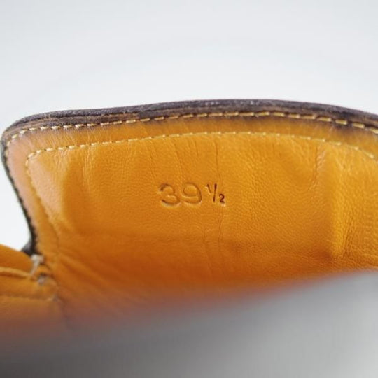美品★(伊製)HERMES/エルメス SIZE 39.5【★レザーサンダル/黒】カーフ/メンズ/HERMES★j164