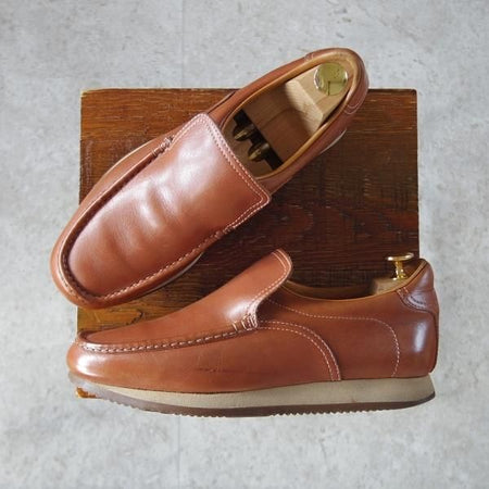 ★(伊製)HERMES/エルメス SIZE 41【★レザースニーカー/茶】カーフ/メンズ★j166