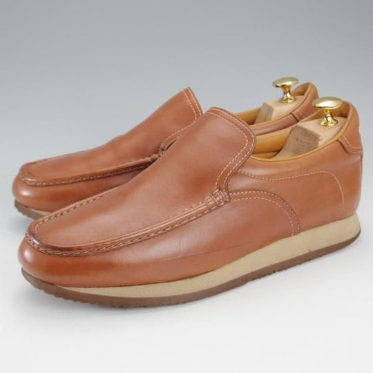 ★(伊製)HERMES/エルメス SIZE 41【★レザースニーカー/茶】カーフ/メンズ★j166