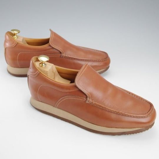 ★(伊製)HERMES/エルメス SIZE 41【★レザースニーカー/茶】カーフ/メンズ★j166
