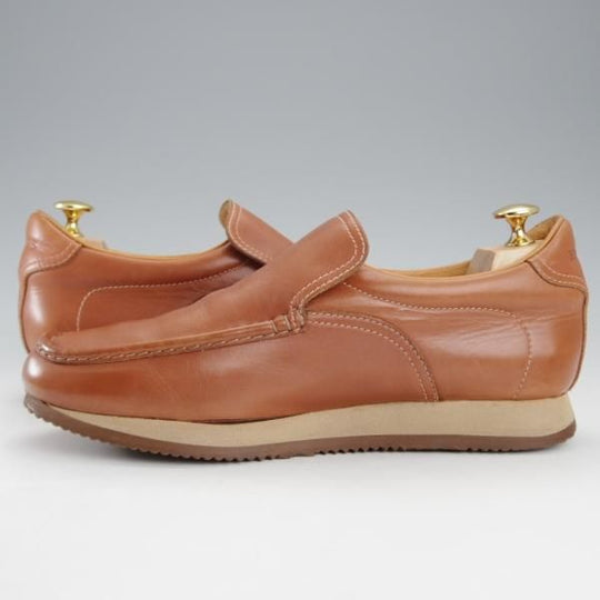 ★(伊製)HERMES/エルメス SIZE 41【★レザースニーカー/茶】カーフ/メンズ★j166