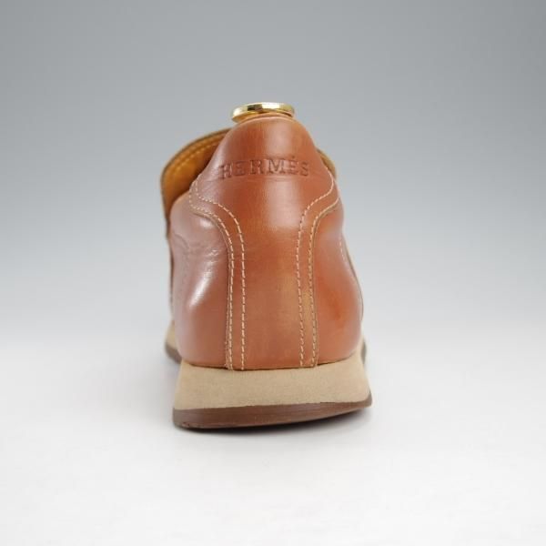★(伊製)HERMES/エルメス SIZE 41【★レザースニーカー/茶】カーフ/メンズ★j166