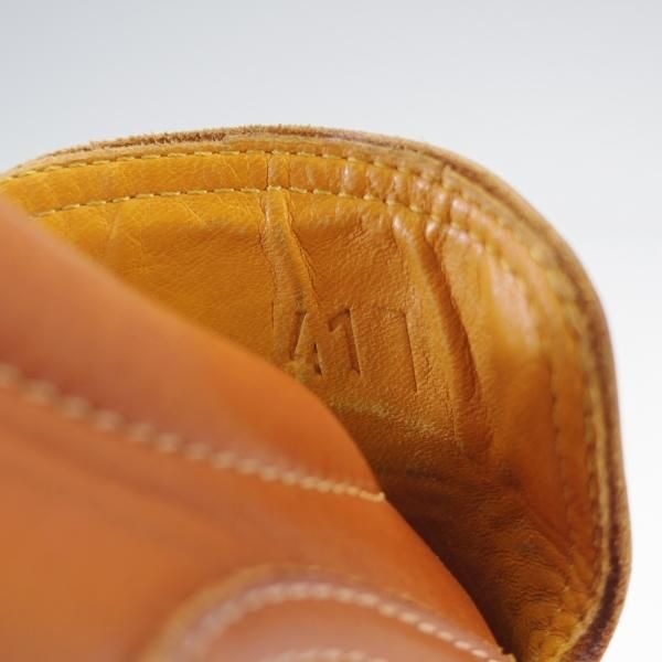 ★(伊製)HERMES/エルメス SIZE 41【★レザースニーカー/茶】カーフ/メンズ★j166