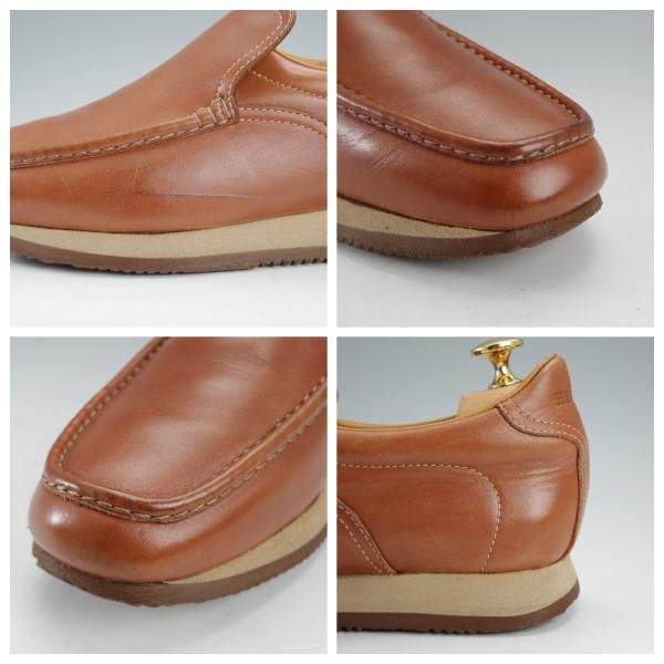 ★(伊製)HERMES/エルメス SIZE 41【★レザースニーカー/茶】カーフ/メンズ★j166