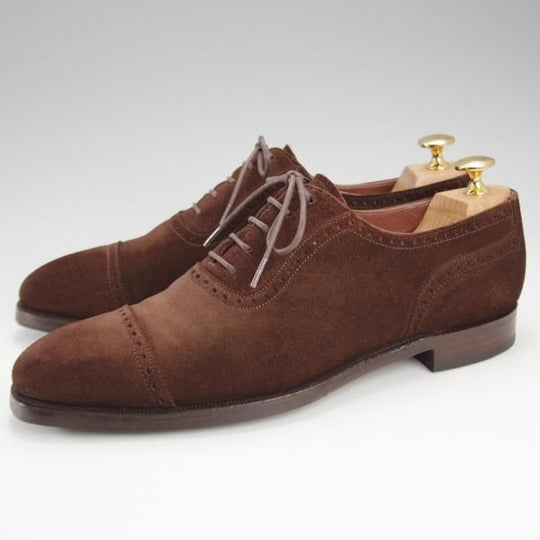 極上★クロケット&ジョーンズ 6.5D【モデル定価￥119,900-★ハンドグレードライン/ALBANY/337】スエード/濃茶/Crockett&Jones★j167