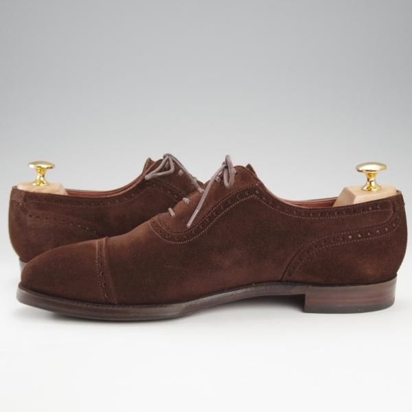 極上★クロケット&ジョーンズ 6.5D【モデル定価￥119,900-★ハンドグレードライン/ALBANY/337】スエード/濃茶/Crockett&Jones★j167