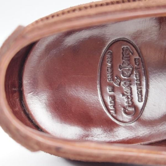 極上★クロケット&ジョーンズ 6.5D【モデル定価￥119,900-★ハンドグレードライン/ALBANY/337】スエード/濃茶/Crockett&Jones★j167