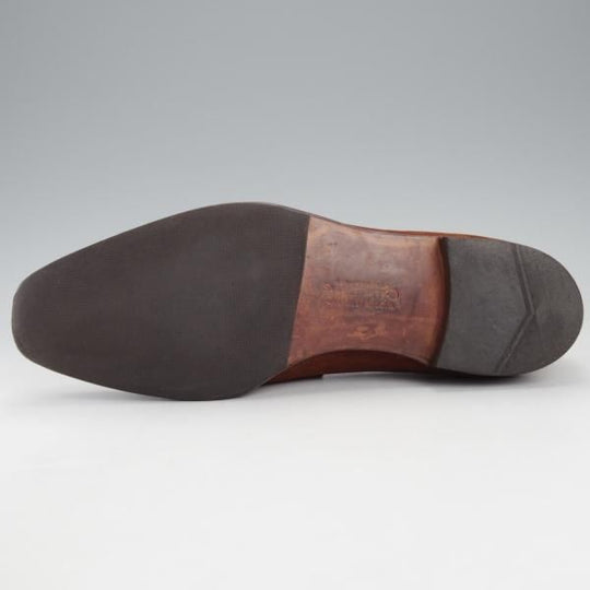 極上★クロケット&ジョーンズ 6.5D【ハンドグレードライン★コインローファー/茶】スエード/メンズ/Crockett&Jones★j168