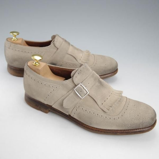 美品★チャーチ SIZE 6【現行定価￥203,500-★SHANGHAI/シャンガイ/キルトモンク】ヴィンテージスエード/メンズ/Church's★j170
