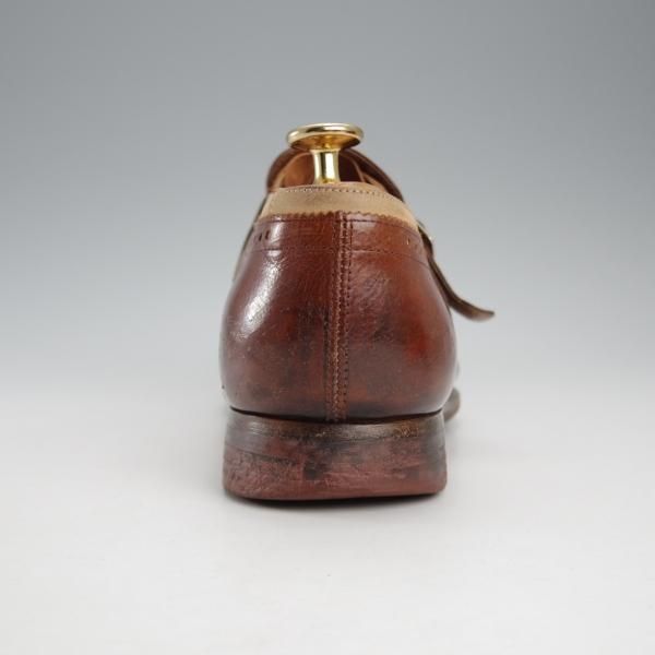 美品★チャーチ SIZE 6【現行定価￥203,500-★SHANGHAI/シャンガイ/キルトモンク】グレイスカーフ×ヌバック/茶×薄茶/Church's★j171