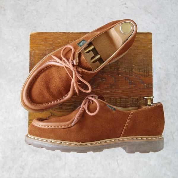 ★パラブーツ SIZE 40【現行定価￥79,200-★ミカエル/MICHAEL】チロリアンシューズ/スエード/茶/メンズ/Paraboot★j172