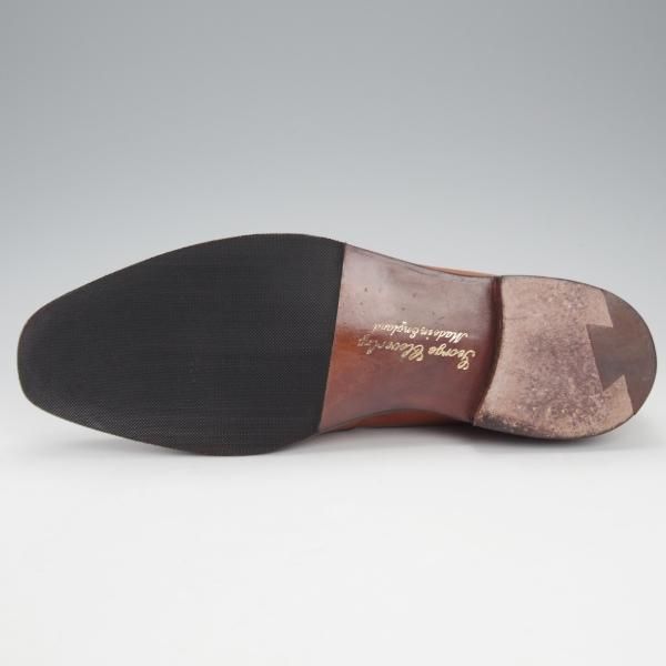 極美品★クロケット&ジョーンズ 6.5E【定価￥132,000-★(英)ジョージクレバリー別注/ローファー】306ラスト/茶/Crockett&Jones★j173