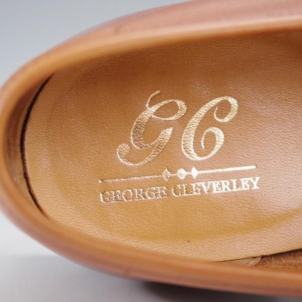 極美品★クロケット&ジョーンズ 6.5E【定価￥132,000-★(英)ジョージクレバリー別注/ローファー】306ラスト/茶/Crockett&Jones★j173