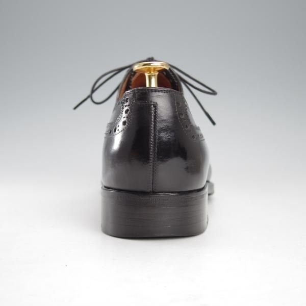 極上★(伊)ステファノ・ベーメル SIZE 41【定価20万円以上★ハンドソーンウェルテッド製法/セミブローグ】カーフ/黒/StefanoBemer★j175