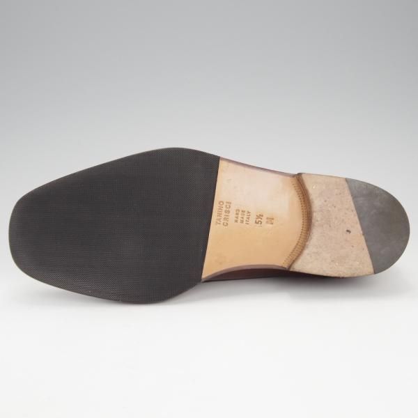 美品★(伊)タニノクリスチー SIZE 5.5【高額★ノルベジェーゼ製法/モンクストラップ】126506カーフ/濃茶/メンズ/TANINO CRISCI★j176