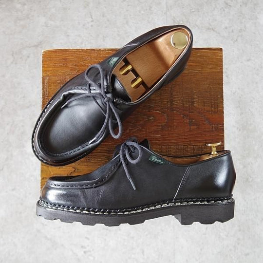 極美品★パラブーツ SIZE 39【定価￥79,200-★ミカエル/MICHAEL】チロリアンシューズ/リスレザー/NOIR/黒/Paraboot★j179