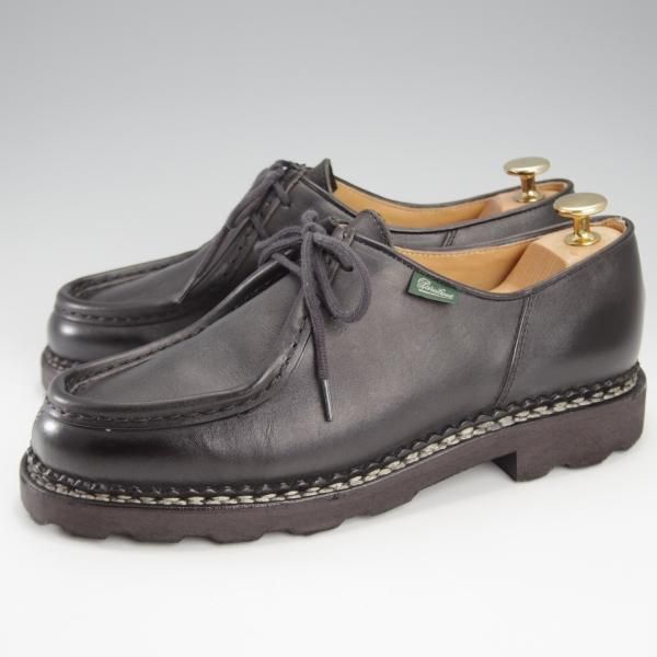 極美品★パラブーツ SIZE 39【定価￥79,200-★ミカエル/MICHAEL】チロリアンシューズ/リスレザー/NOIR/黒/Paraboot★j179
