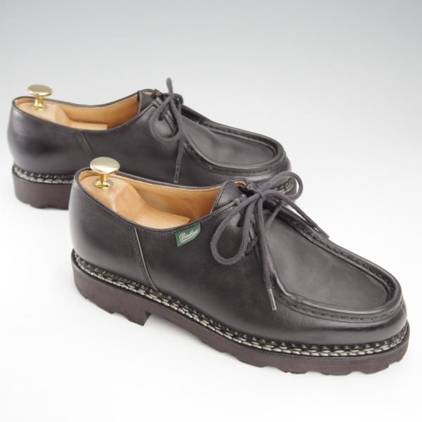 極美品★パラブーツ SIZE 39【定価￥79,200-★ミカエル/MICHAEL】チロリアンシューズ/リスレザー/NOIR/黒/Paraboot★j179