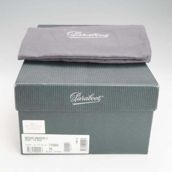 極美品★パラブーツ SIZE 39【定価￥79,200-★ミカエル/MICHAEL】チロリアンシューズ/リスレザー/NOIR/黒/Paraboot★j179