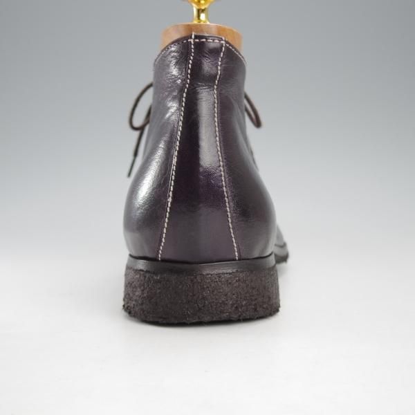 極上★(伊)アンドレア・ヴェントゥーラ SIZE 41【貴重★ディアスキン(鹿革)/チャッカブーツ】ダークパープル/ANDREA VENTURA★j182
