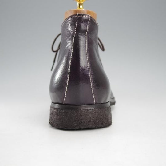 極上★(伊)アンドレア・ヴェントゥーラ SIZE 41【貴重★ディアスキン(鹿革)/チャッカブーツ】ダークパープル/ANDREA VENTURA★j182