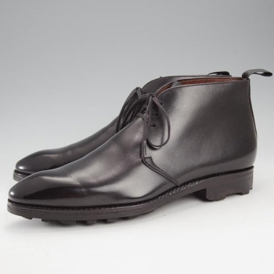 ★(スペイン製)カルミナ SIZE 7【定価￥80,300-★リッジウェイソール/トレーディングポスト別注】10027/チャッカブーツ/黒/CARMINA★j183