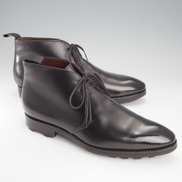 ★(スペイン製)カルミナ SIZE 7【定価￥80,300-★リッジウェイソール/トレーディングポスト別注】10027/チャッカブーツ/黒/CARMINA★j183