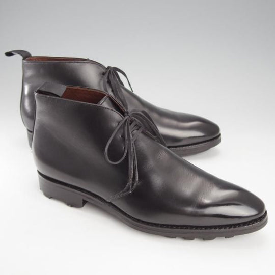 ★(スペイン製)カルミナ SIZE 7【定価￥80,300-★リッジウェイソール/トレーディングポスト別注】10027/チャッカブーツ/黒/CARMINA★j183