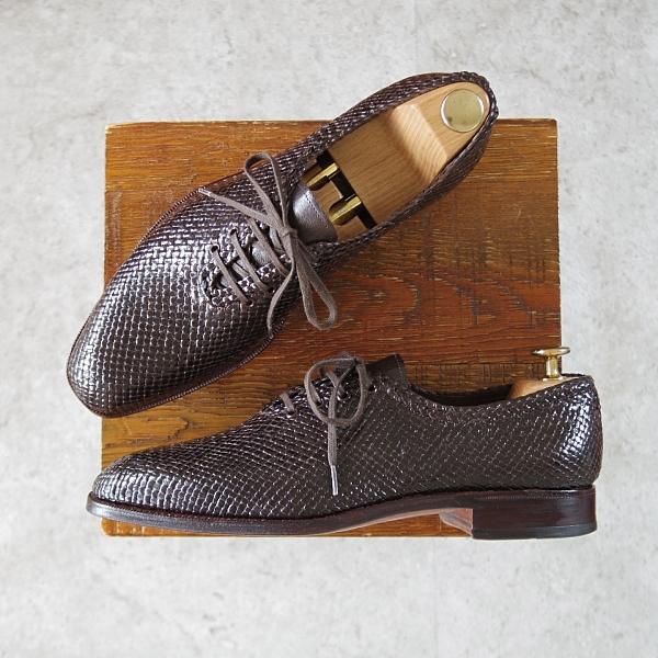 極美品★(スペイン製)カルミナ 6.5EE【グッドイヤーウェルテッド製法★イントレチャート/896】プレーントゥ/濃茶/メンズ/CARMINA★j184