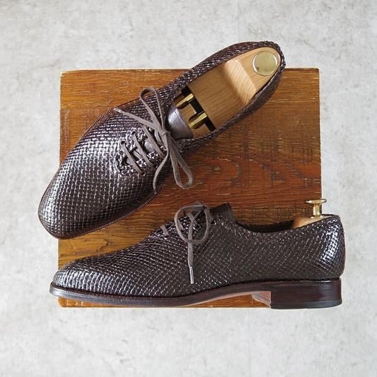 極美品★(スペイン製)カルミナ 6.5EE【グッドイヤーウェルテッド製法★イントレチャート/896】プレーントゥ/濃茶/メンズ/CARMINA★j184