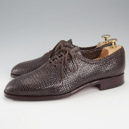 極美品★(スペイン製)カルミナ 6.5EE【グッドイヤーウェルテッド製法★イントレチャート/896】プレーントゥ/濃茶/メンズ/CARMINA★j184