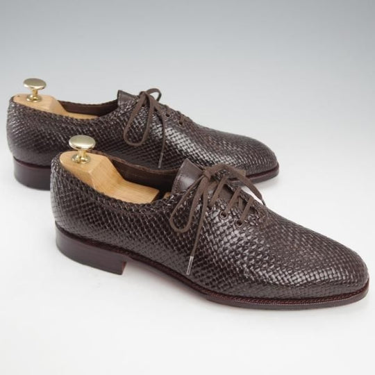 極美品★(スペイン製)カルミナ 6.5EE【グッドイヤーウェルテッド製法★イントレチャート/896】プレーントゥ/濃茶/メンズ/CARMINA★j184