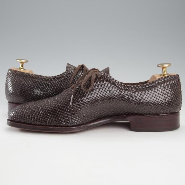 極美品★(スペイン製)カルミナ 6.5EE【グッドイヤーウェルテッド製法★イントレチャート/896】プレーントゥ/濃茶/メンズ/CARMINA★j184