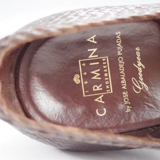 極美品★(スペイン製)カルミナ 6.5EE【グッドイヤーウェルテッド製法★イントレチャート/896】プレーントゥ/濃茶/メンズ/CARMINA★j184