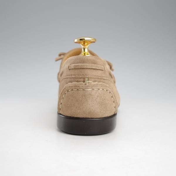 極美品★(伊製)HERMES/エルメス SIZE 39.5【★リボンローファー/薄茶】スエード/メンズ★j187